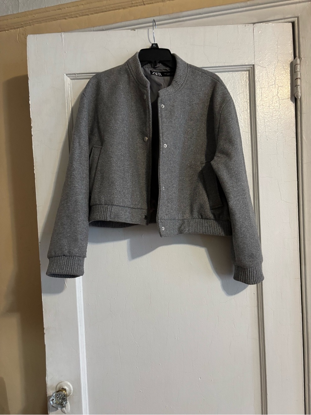 Zara Kids Charcoal Gray Bomber Jacket